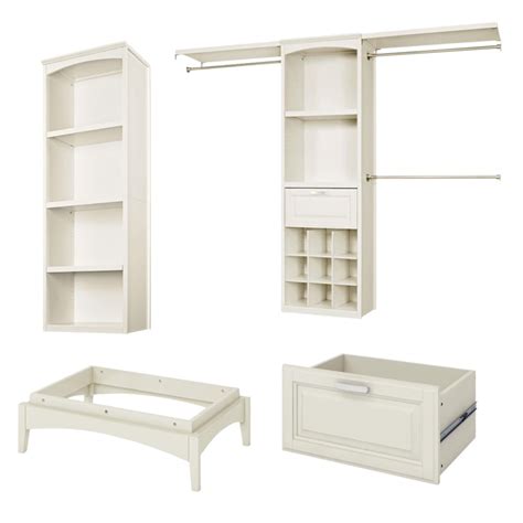 Allen roth closet system for small walk in closet closet. Shop allen + roth Antique White Closet Collection at Lowes.com