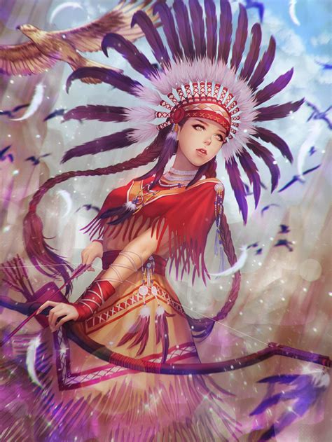 anime american indian girl anime girl