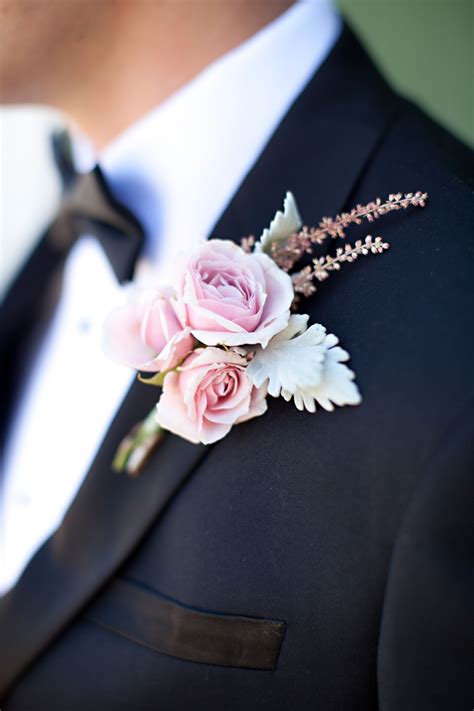 Pink Rose Boutonniere