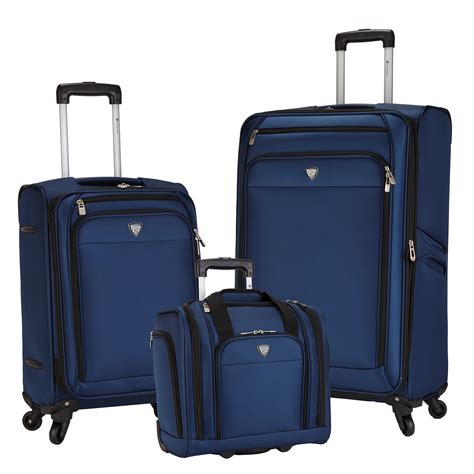 Travelers Club 3 pc. ballistic soft-side spinner luggage set - Walmart ...