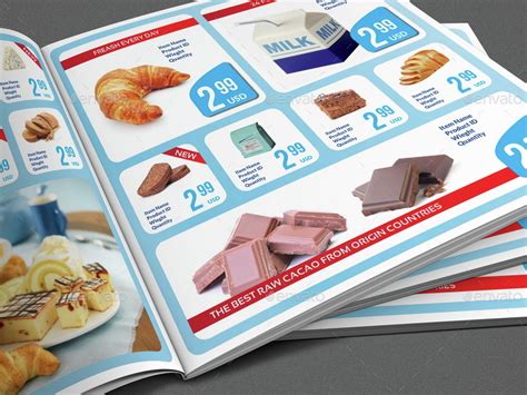 Supermarket Products Catalog Brochure Template Vol3 By Owpictures