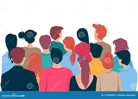 Back Crowd People Stock Illustrations 2666 Back Crowd People Stock