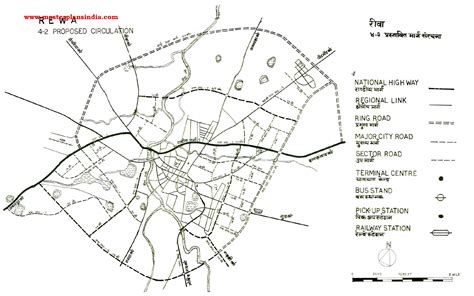 Rewa Proposed Road Pattern Map Pdf Download Master Plans India