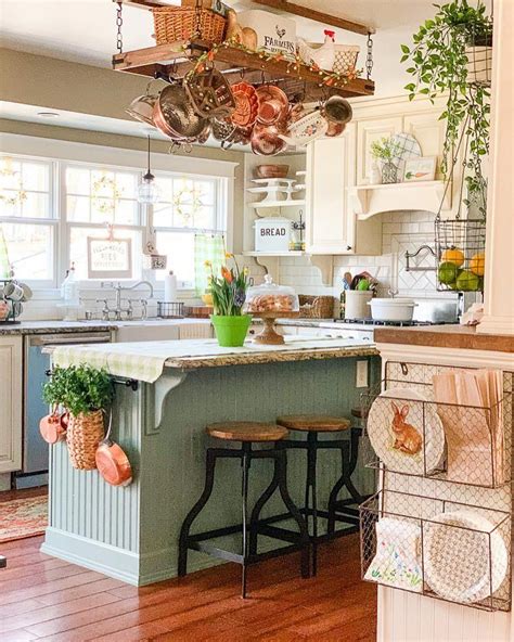 Wire Baskets Hanging Copper Cookware And That Sweet