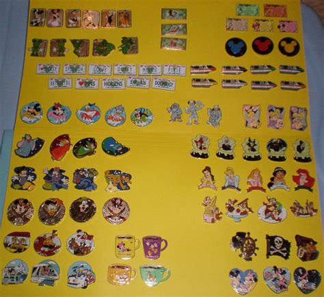 Wdw Complete 94 Pin Set Of 2007 Hidden Mickey Pins Cast Lanyard Pins