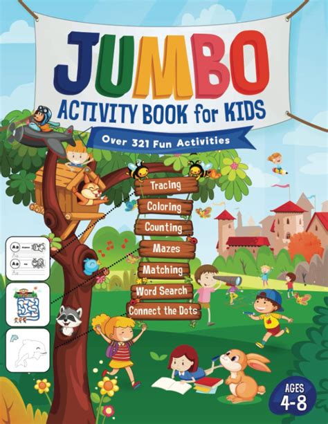 Jumbo Activity Book For Kids Over 321 Fun Activities For Kids Ages 4 8