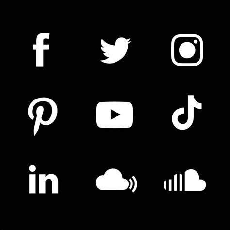 Vector White Social Media Icons Socialmediaicons