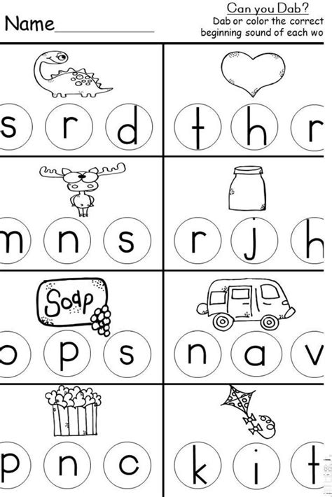 Free Letters And Sounds Worksheet Beginning Sounds