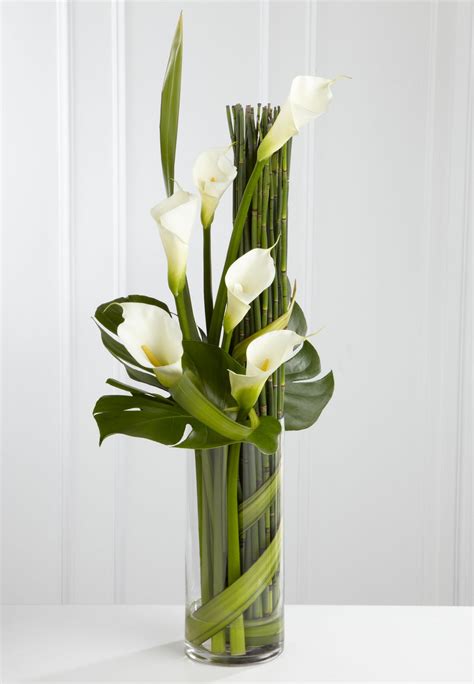Calla Arrangement From Flowers Ie White Flower Arrangements