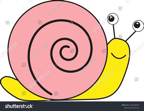 Pink Snail Illustration Vector On White Stock Vector Royalty Free
