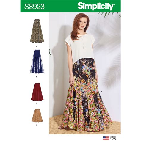 simplicity pattern s8923 misses pull on skirts sewing patterns my sewing box