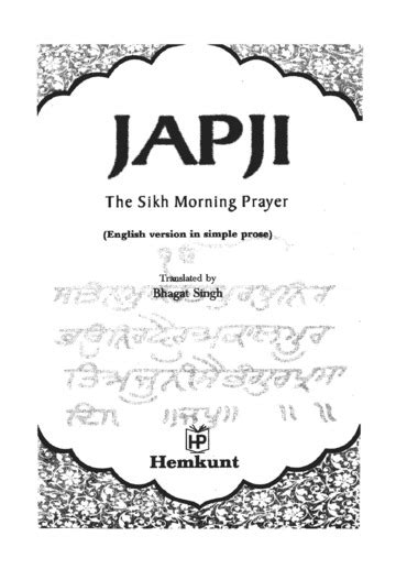 Japji The Sikh Morning Prayer Free Download