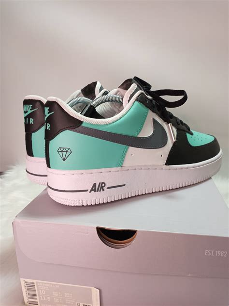 Tiffany Diamond Theme Air Force 1 Custom Size 10 Etsy