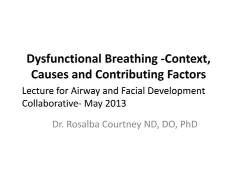 Dysfunctional Breathing Context Causes And Contributing Spree Cast May