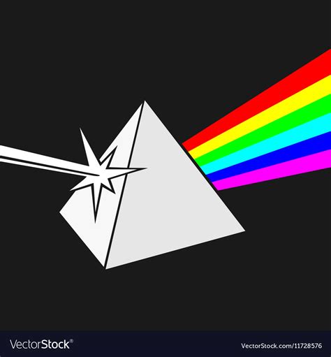 Prism And Ray Light Royalty Free Vector Image Vectorstock