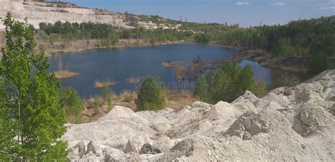 Chalk Quarry Stock Image Image Of Rock Lake River 222261181