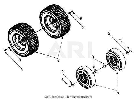 Mtd 13a 325 402 1999 Parts Diagram For Wheel Assembly