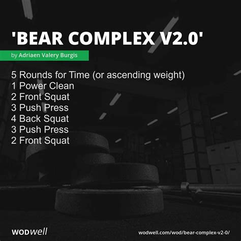 Bear Complex V20 Workout Coach Creation Wod Wodwell