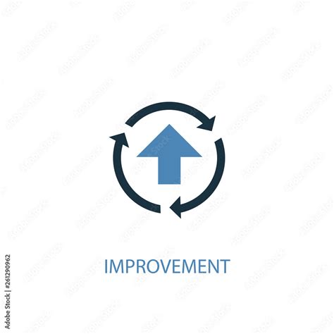 Improvement Concept 2 Colored Icon Simple Blue Element Illustration