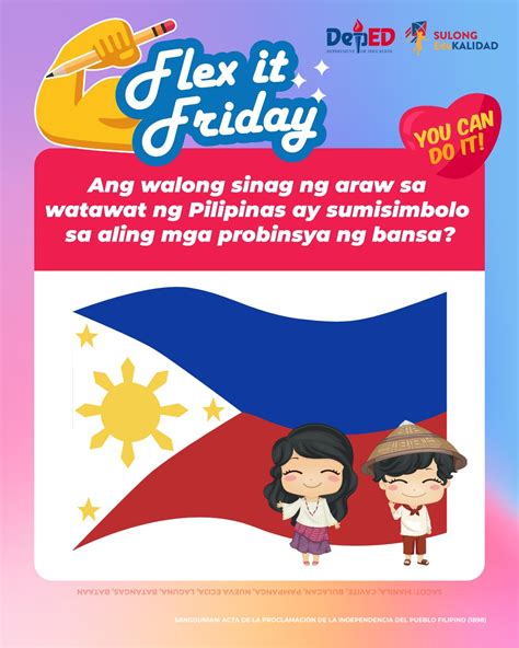 DepEd On Twitter FlexItFriday Ngayong National Flag Day Ating Sukatin Ang Kaalaman Natin