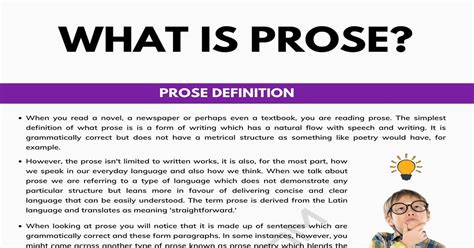 Prose Definition And Helpful Examples Of Prose In Literature • 7esl