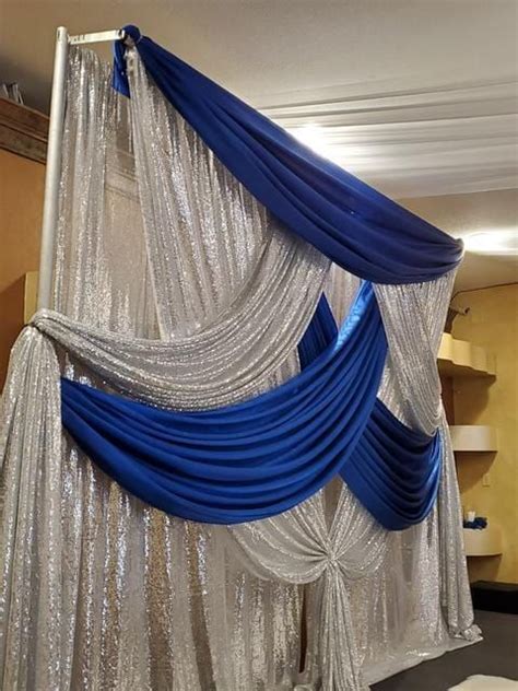 Elegant Double Backdrop Draping Design For Wedding Receptions