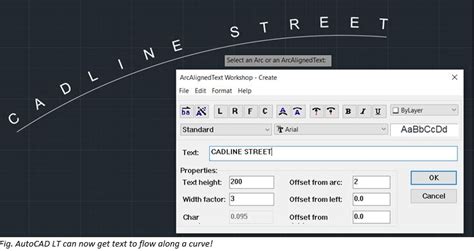 Autocad Lt 2023 Now Has The Arctext Express Tool Command Cadline