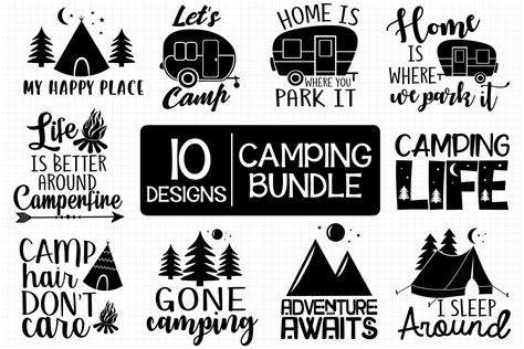 Camping Bundle Svg 555381 Cut Files Design Bundles