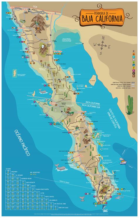 exploring the beauty of map of baja peninsula map of the usa