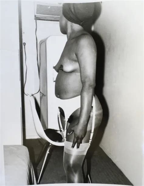 S Vintage Nude Woman Pinup Black Girl American Art Model Original