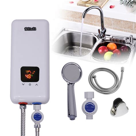 Tankless Electric Water Heater Instant Heating Hot Shower Head System Bathroom 625678102155 Ebay