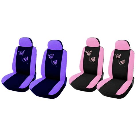 4pcs car seat covers butterfly embroidery car styling woman seat covers automobiles car interior