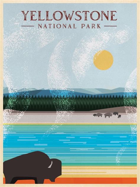 yellowstone national park poster by larica lim winter museo