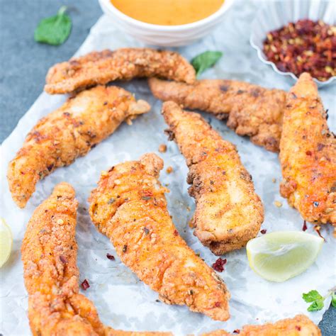 Crispy Fried Chicken Tenders The Flavours Of Kitchen