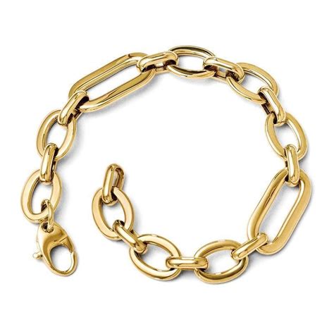 Leslies 14k Polished Fancy Link Bracelet Gold Bracelet For Women