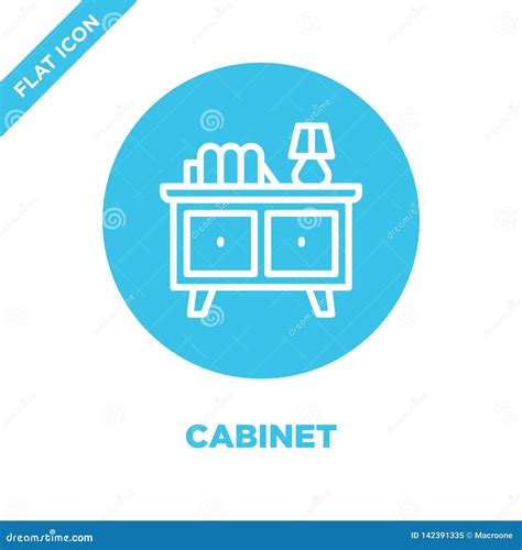 Cabinet Icon Vector From Furnitures Collection Thin Line Cabinet