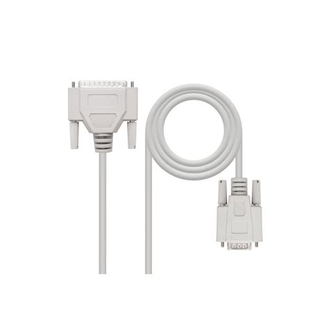 Nanocable Cable Serie Null Modem Db9h Db25m 18 M