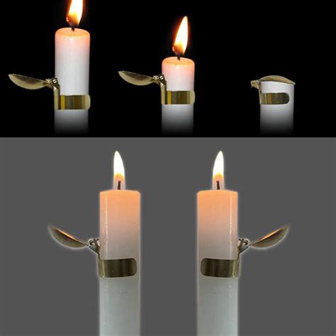 4pcs Automatic Fire Extinguishing Candler The Wick Flame That Safely Extinguishes The Candle