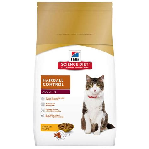 Supports the health of the whole urinary system with optimal levels of magnesium natural fiber comfortably reduces hairballs high quality fiber, fatty acids and antioxidants to support healthy. Science Diet Adult Hairball Control Dry Cat Food
