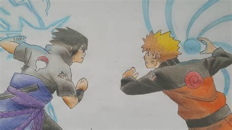 Drawing Naruto Vs Sasuke Batalha Final Naruto Vs Sasuke 5d2
