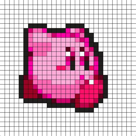 Kirby Running By Hoshinokaabi On Kandi Patterns Perler Bead Art