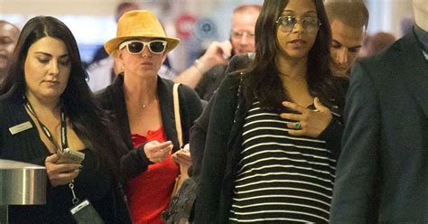 Zoe Saldana Is Expecting Twins Britney Spears Accidentally Reveals Her