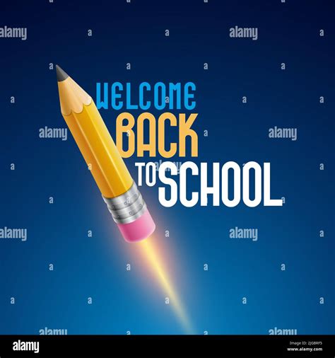 Welcome Back To School Typographic Vector Design Stock Vector Image