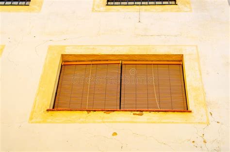 Window Shutters On An Old European Style Building Architectural Stock