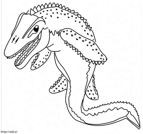 Mosasaurus Dinosaur Coloring Page