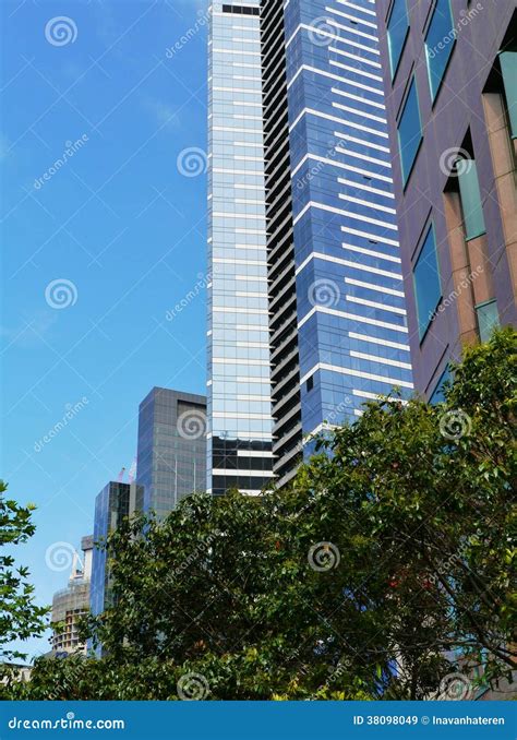 Colorful Skyscrapers In The Business Center Stock Image Image Of