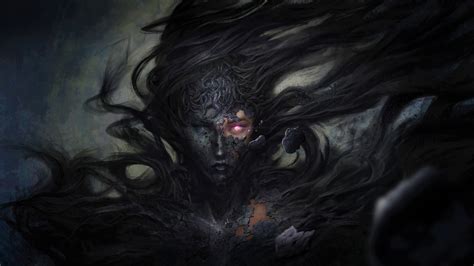 Dark Demon Girl Hair 4k 5k Hd Wallpapers Hd Wallpapers Id 32360