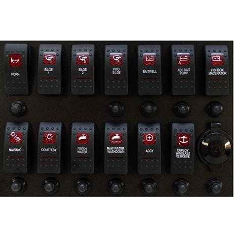Tracker 284 Mako 2011 Black 11 X 7 58 Plastic Boat Helm Switch Panel