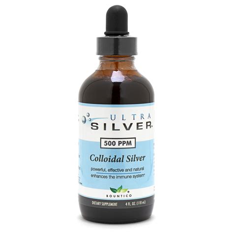 Ultra Silver Colloidal Silver 500 Ppm 4 Oz 118ml Mineral Supplement