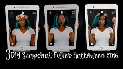 3 Diy Snapchat Filters And Iphone Halloween 2016 Youtube